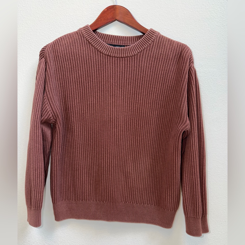 Zara Ribbed Knit Sweater | Mauve Brown | Kids 1112 (Fits Xs/S) Long Sleeve